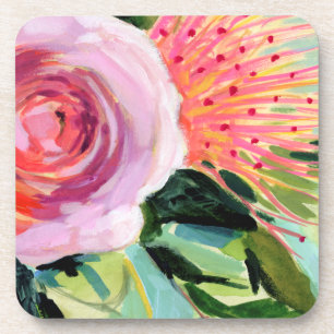 Pinsel Floral I Getränkeuntersetzer