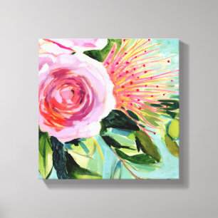 Pinsel Floral I Leinwanddruck