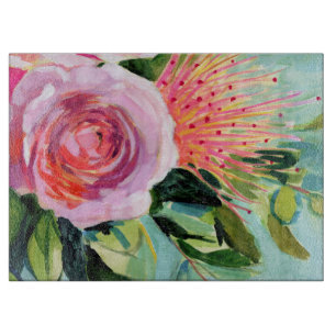 Pinsel Floral I Schneidebrett