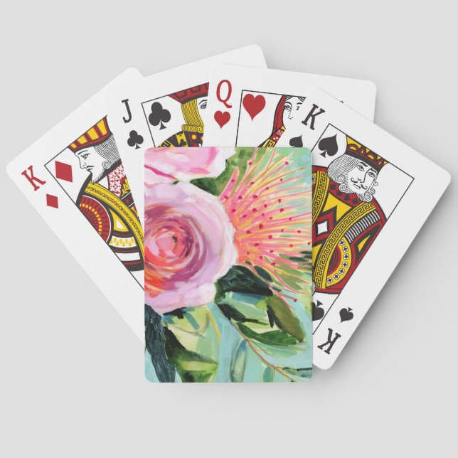 Pinsel Floral I Spielkarten (Rückseite)