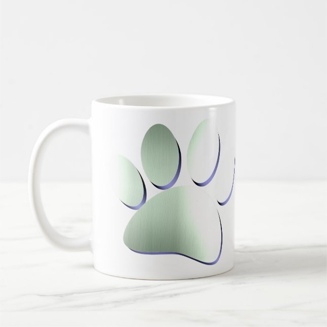 Pinsel für Hunde aus gebürstetem Metall Kaffeetasse (Links)