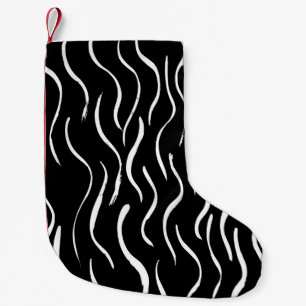 Pinsel-Grunge-Muster. Weiß und Schwarz.abstract,Ku Kleiner Weihnachtsstrumpf