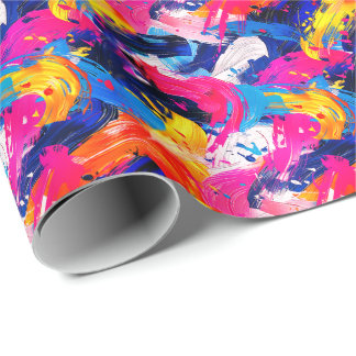 Pinsel-Motiv Geschenkpapier