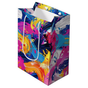 Pinsel-Motiv Mittlere Geschenktüte