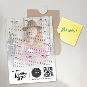 Pinsel Schrift 2027 Kalender Foto Magnetkarte