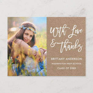 Pinsel Schrift Graduation Liebe Dank Kraft Postkarte