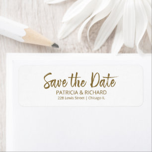 Pinsel Schrift Hochzeit Termin merken Rücksendeadr