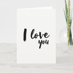 Pinsel-Schrift 'Ich liebe dich'-Karte Karte
