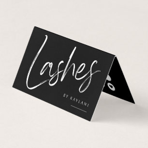 Pinsel-Schrift-Wimpern gefaltete Business- & Treue Visitenkarten