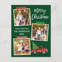 Pinsel Skript Craft Tape Red Truck Weihnachten