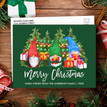 Pinsel Skript Weihnachtsleuchten Gnomes Green