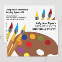 Pinsel und Palette, Kunst und Handwerk Geburtstag
