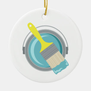 Pinsel und Pinsel Keramik Ornament