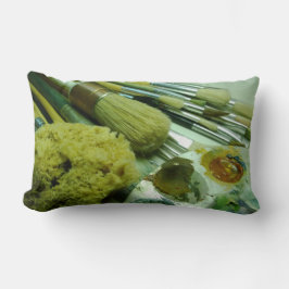 Pinsel und Pinsel Lendenkissen