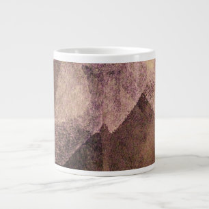Pinselbraun abstrakte Pinselstrichkunst Jumbo-Tasse