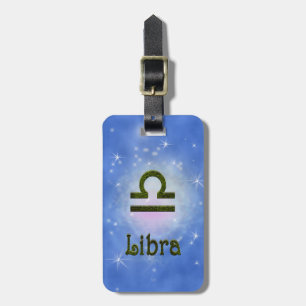 Pinselfarbe Libra Zodiac Astrologisches Zeichen Gepäckanhänger