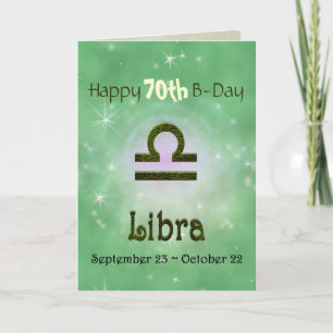 Pinselfarbe Libra Zodiac Astrologisches Zeichen Karte