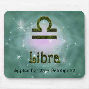 Pinselfarbe Libra Zodiac Astrologisches Zeichen Mousepad