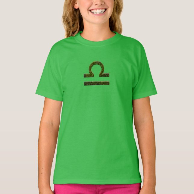 Pinselfarbe Libra Zodiac Astrologisches Zeichen T-Shirt (Vorderseite)