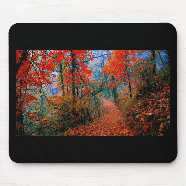 Pinselforst Herbstflammflammgeschenke Mousepad (Vorne)