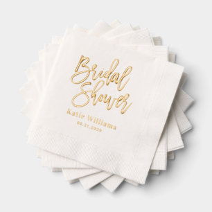 Pinselkalligraphie Brautparty Foil Napkins Servietten Mit Folie