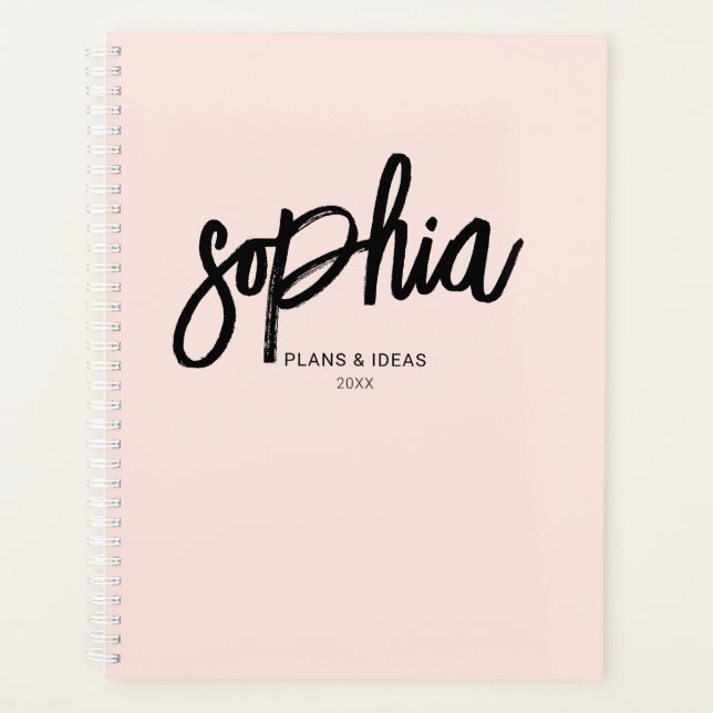 Pinselkriptorkalligrafie Giralot Blush Pink Planne Planer (Vorderseite)