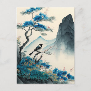Pinsellandschaft in Chinesen Postkarte
