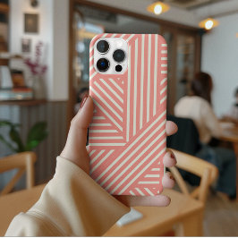 Pinselpinke geometrische Muster Feminine Girly Str Case-Mate iPhone Hülle