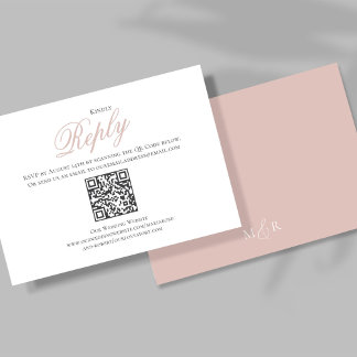Pinselpinke Kalligrafie Script-UAWG Elegant RSVP Karte