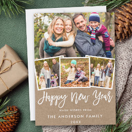 Pinselschrift 4 Foto Neujahr Kraft Feiertagskarte
