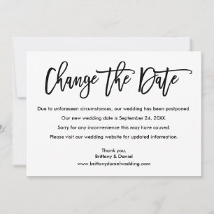 Pinselschrift ändert das Datum der neuen Hochzeitd Save The Date