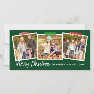 Pinselschrift Frohe Weihnachtskunst Tape Green Wid Feiertagskarte