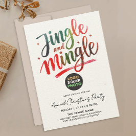 Pinselschrift für Red Green Weihnachtsfirmen Einladung
