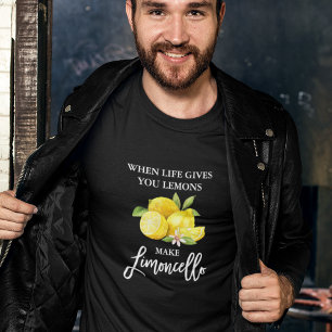 Pinselschrift Limoncelles Lemons Schwarz T-Shirt