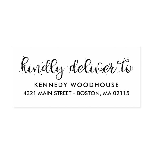 Pinselskript - Gerne Lieferung an - Rücksendeadres Permastempel (Design)