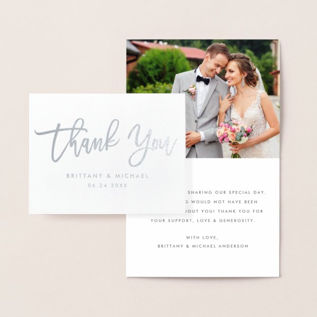 Pinselskript Vielen Dank für Ihr Hochzeitsskript F Folienkarte (Anzeige)