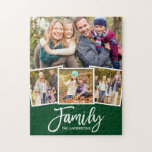 Pinselskriptfamilie 4 Foto Grün oder Auswahl Farbe<br><div class="desc">Moderne Pinselskriptfamilie 4 Foto Puzzle Grün oder Pick Color</div>