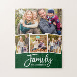 Pinselskriptfamilie 4 Foto Grün oder Auswahl Farbe<br><div class="desc">Moderne Pinselskriptfamilie 4 Foto Puzzle Grün oder Pick Color</div>