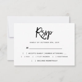 Pinselskripttypografie Wedding RSVP Einladung