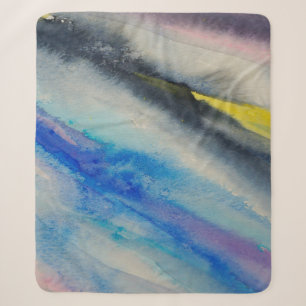 Pinselstrich, Abstrakte Aquarellfarbe Sherpadecke