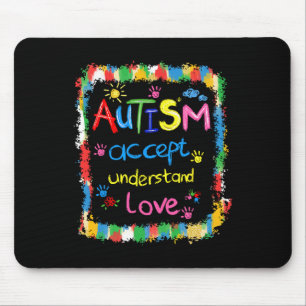 Pinselstrich Autismus-Bewusstsein Akzeptieren Vers Mousepad