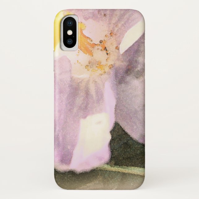 Pinselstrich Crocus Wasserfarbe Rosa Case-Mate iPhone Hülle (Rückseite)