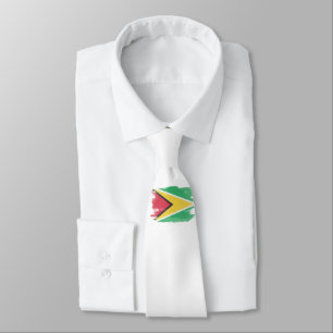 Pinselstrich der Flagge von Guyana, nationale Flag Krawatte
