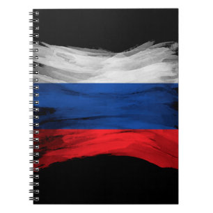 Pinselstrich der russischen Flagge, nationale Flag Notizblock