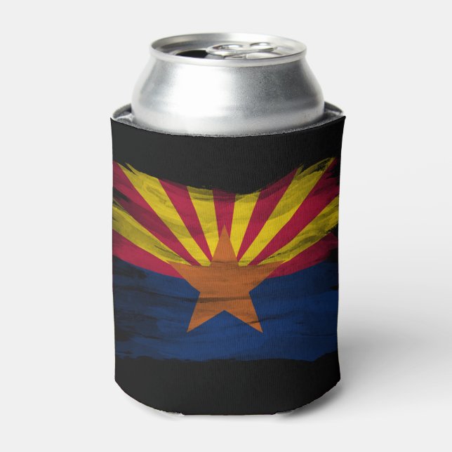 Pinselstrich der Staatsflagge von Arizona, Flagge  Dosenkühler (Kanne Vorderseite)