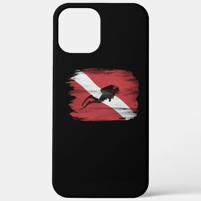 Pinselstrich "Diver Down", Tauchflagge Case-Mate iPhone Hülle (Rückseite)