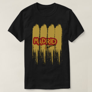 Pinselstrich Flüssiges Design Madrid T-Shirt