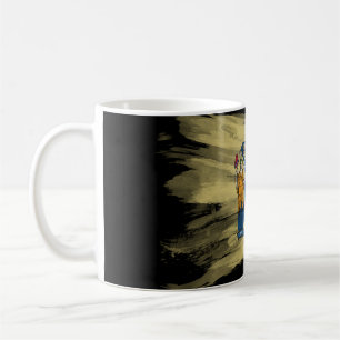 Pinselstrich für die Flagge des Staates New Jerse Kaffeetasse