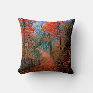 Pinselstrich Herbstflame Wasserfarbenkissen Kissen