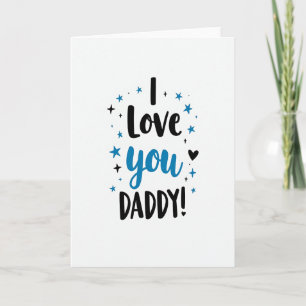 Pinselstrich Ich liebe Daddy Karte